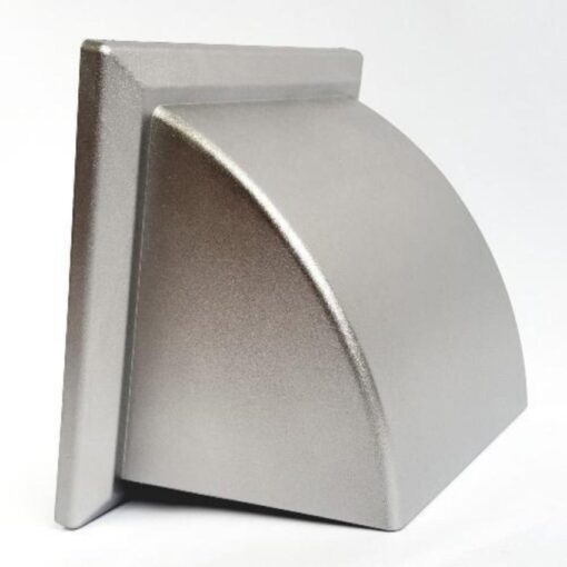 GFLOW หน้ากากท่อระบายอากาศฝาครอบโค้ง ท่อ 6″ มีเกร็ด (สี Silver)