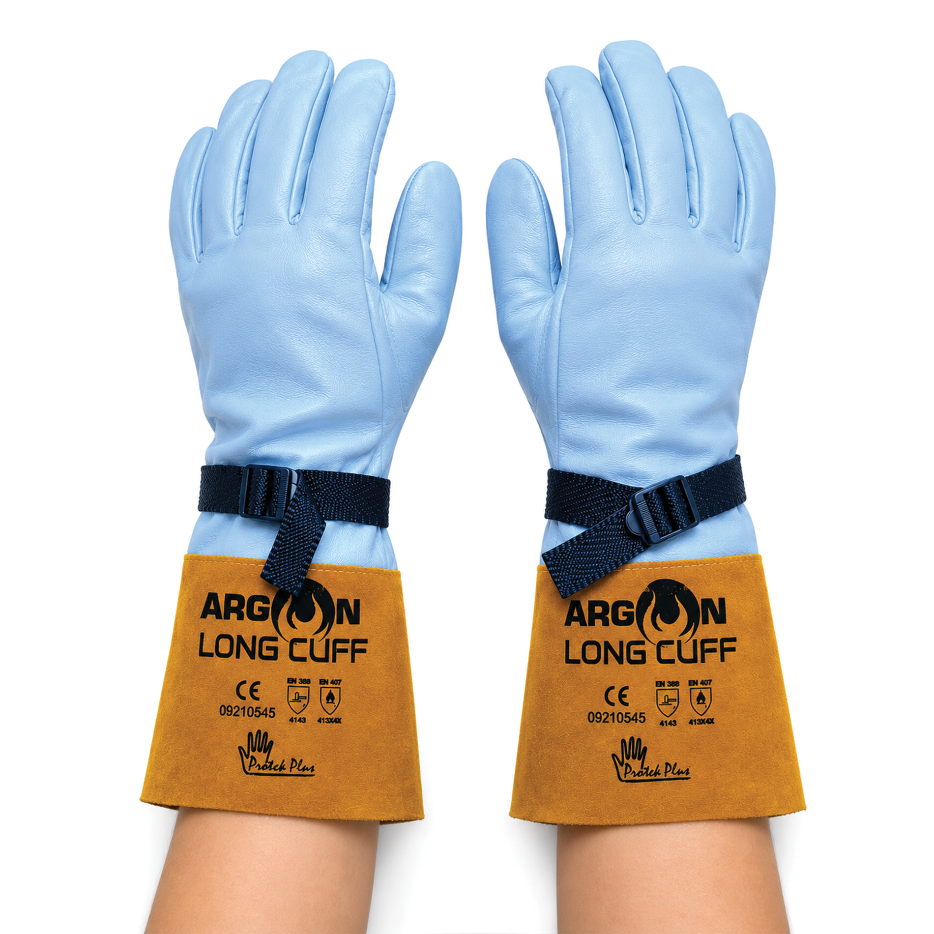 ARGON LONG CUFF ถุงมืออาร์กอนฝ่ามือหนังแกะ ข้อมือหนังท้องวัว ยาว 13 นิ้ว