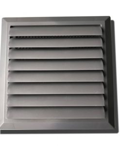 GFLOW หน้ากากระบายอากาศบานเกร็ด Fix Grill 8″x8″ ต่อท่อ 4″ (สีเทาเข้ม)